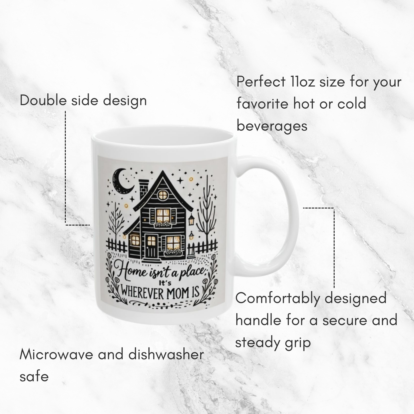 Home is Mom 11oz Mug