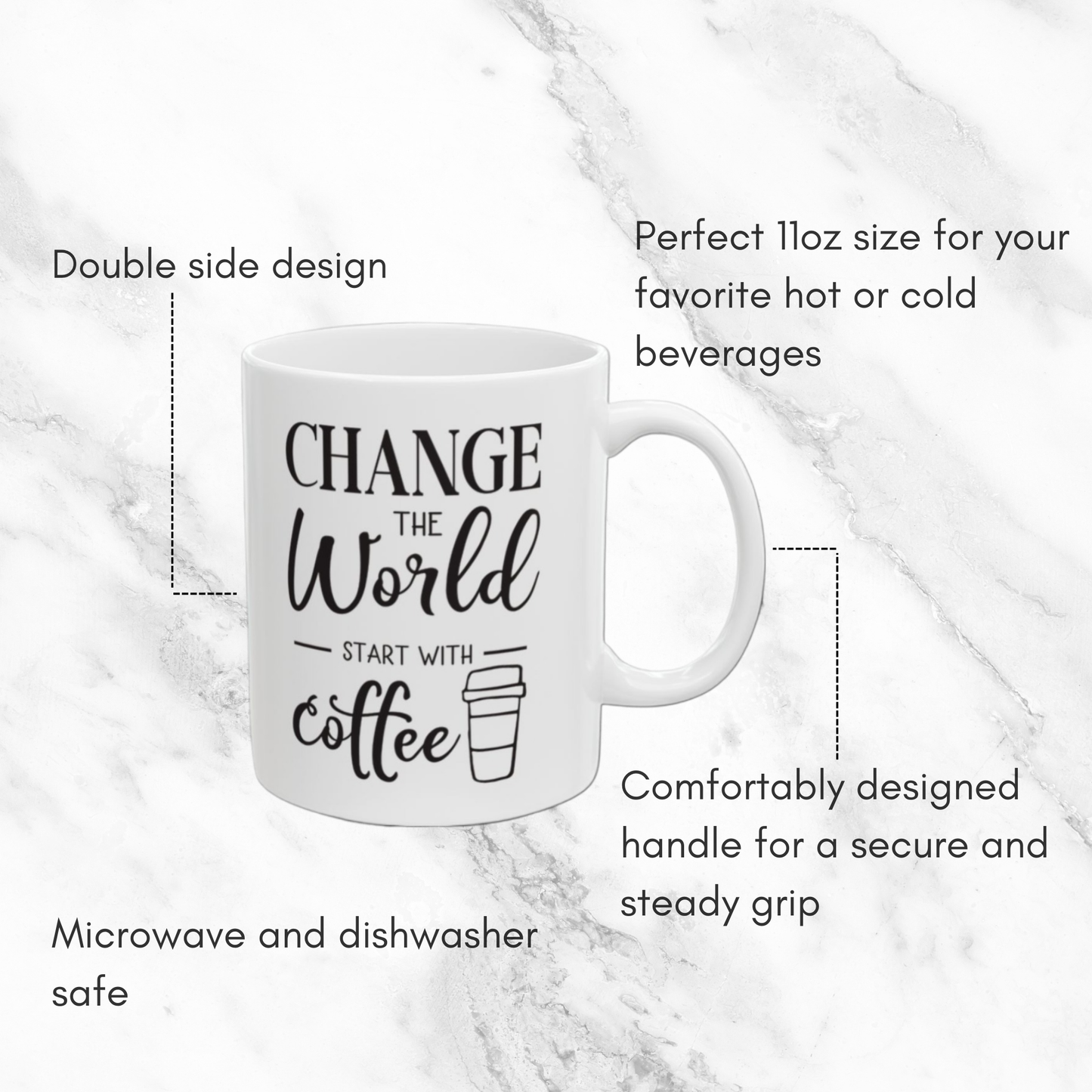 Change the World With Coffee - 11oz Mug