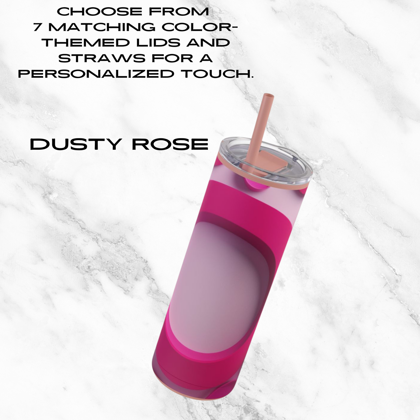 Fuchsia Fusion 20oz Skinny Tumbler - With Straw