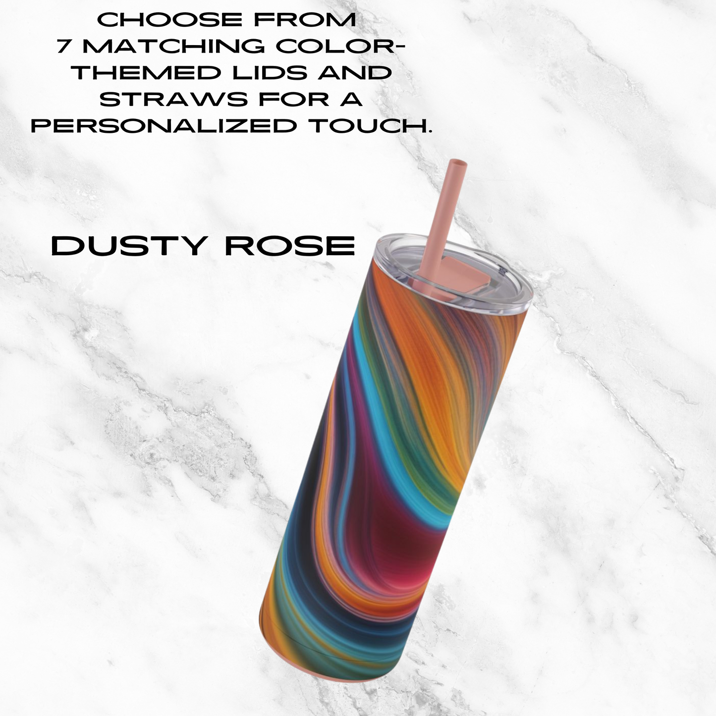 Cosmic Waves 20oz Skinny Tumbler - With Straw