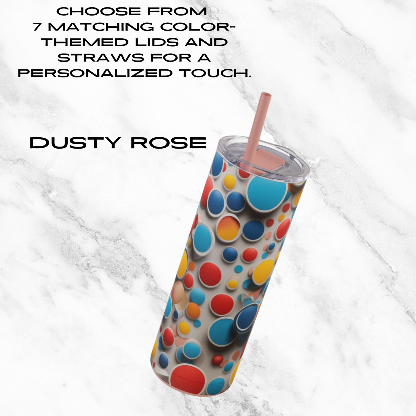 Bubble Burst 20oz Skinny Tumbler - With Straw
