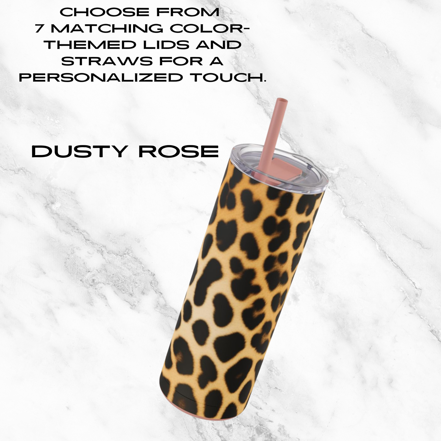 Leopard Luxe 20oz Skinny Tumbler - With Straw
