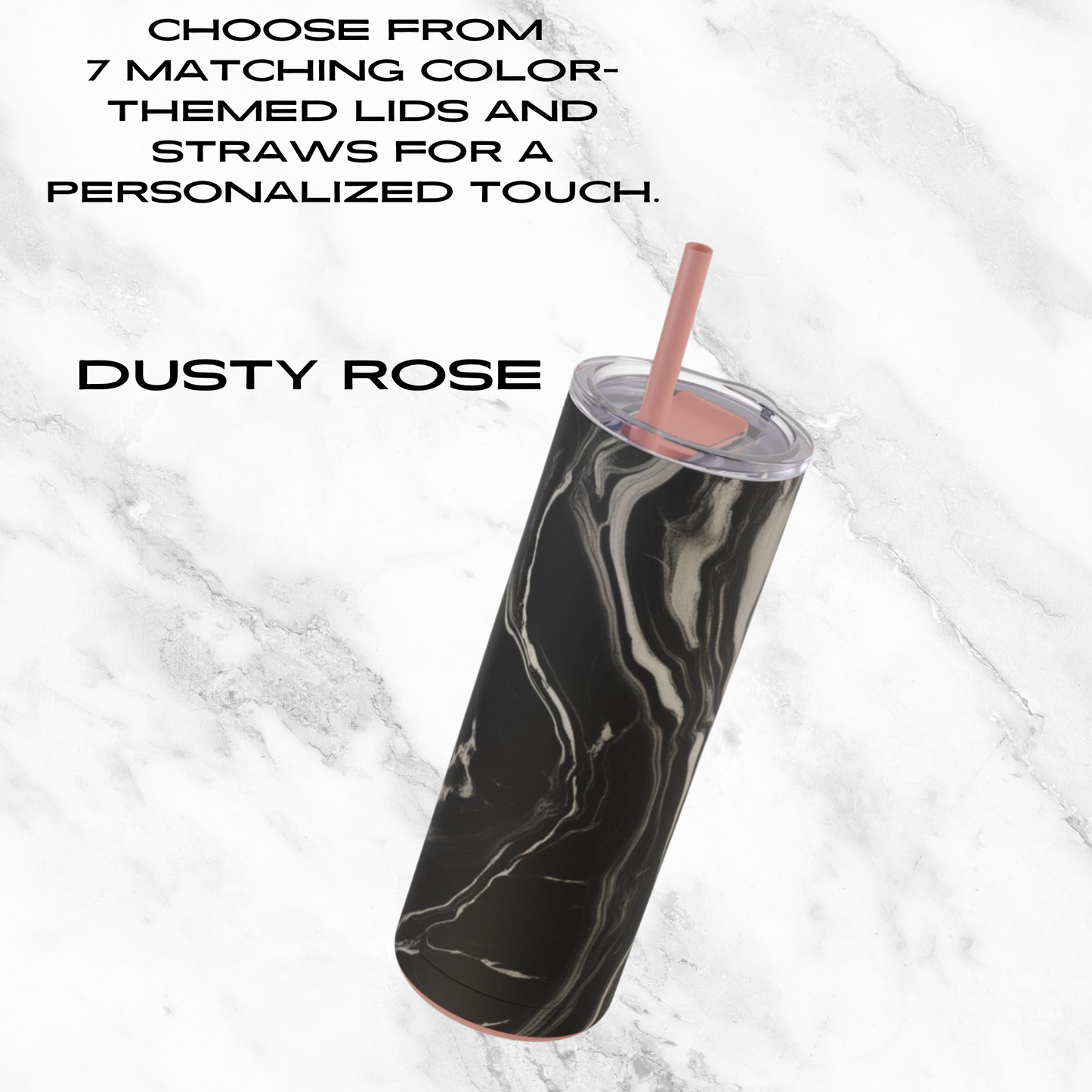 Onyx Flow 20oz Skinny Tumbler - With Straw