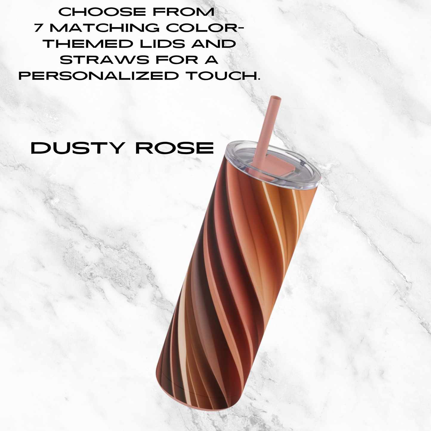Copper Fold 20oz Skinny Tumbler - With Straw