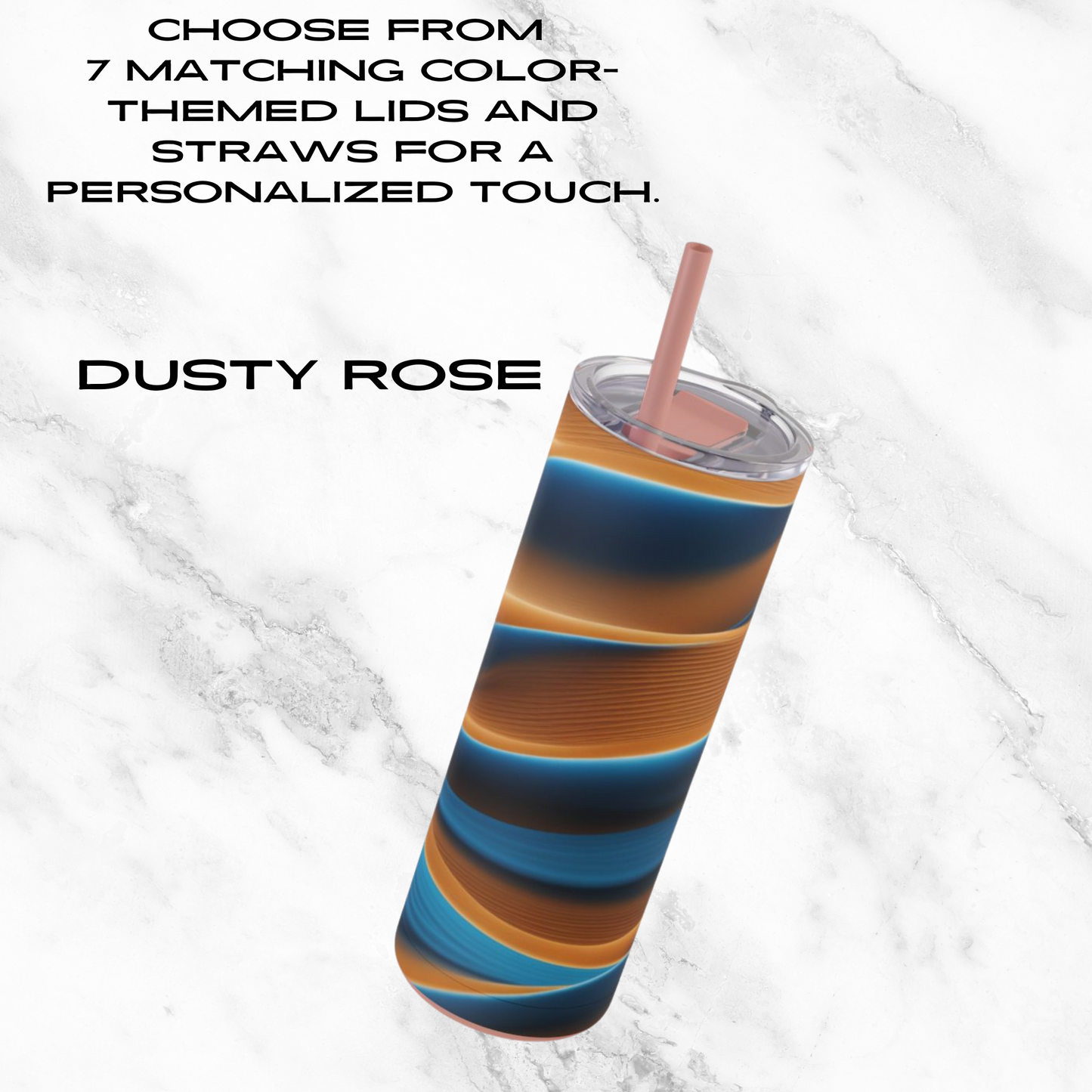 Desert Waves 20oz Skinny Tumbler - With Straw