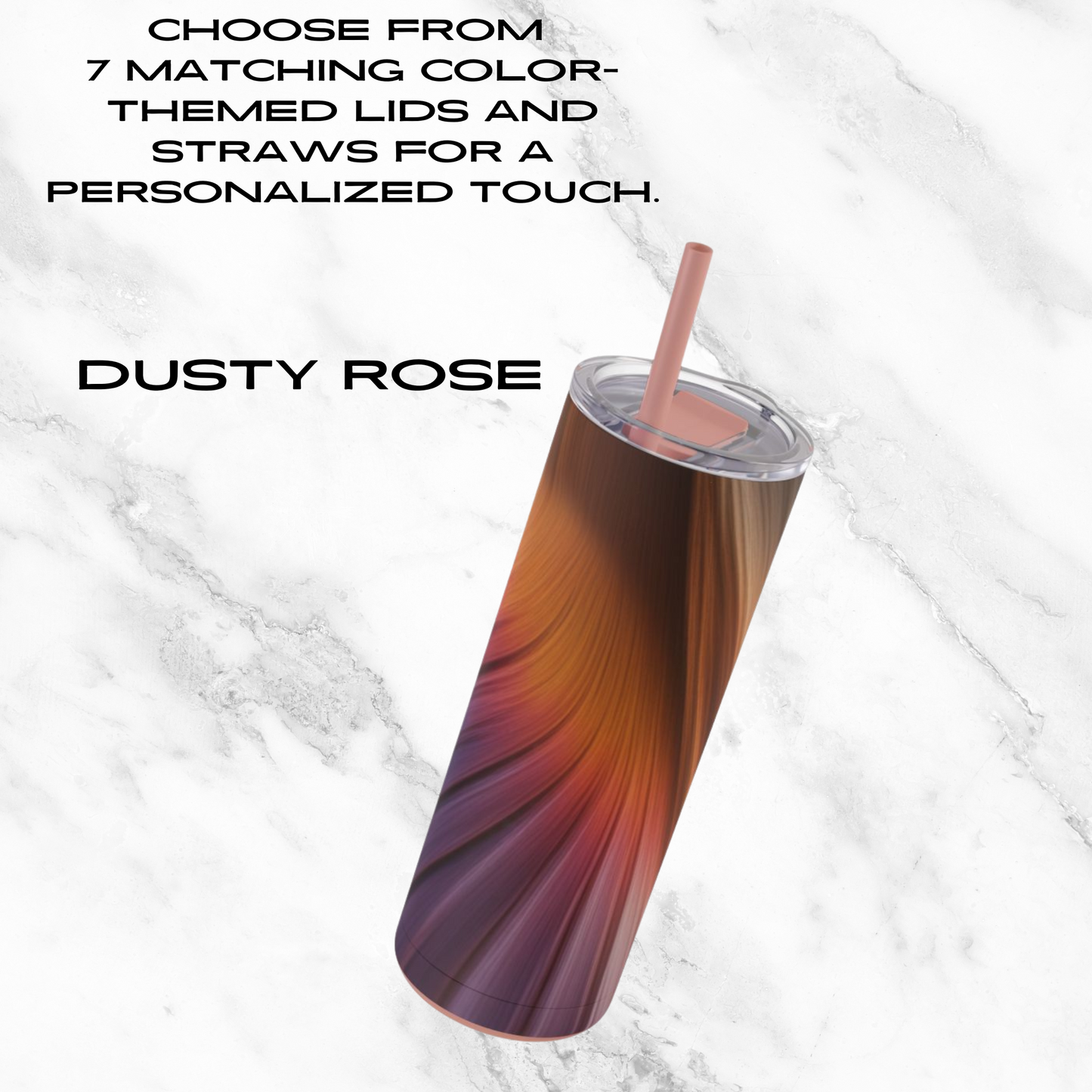 Radiant Swirl 20oz Skinny Tumbler - With Straw