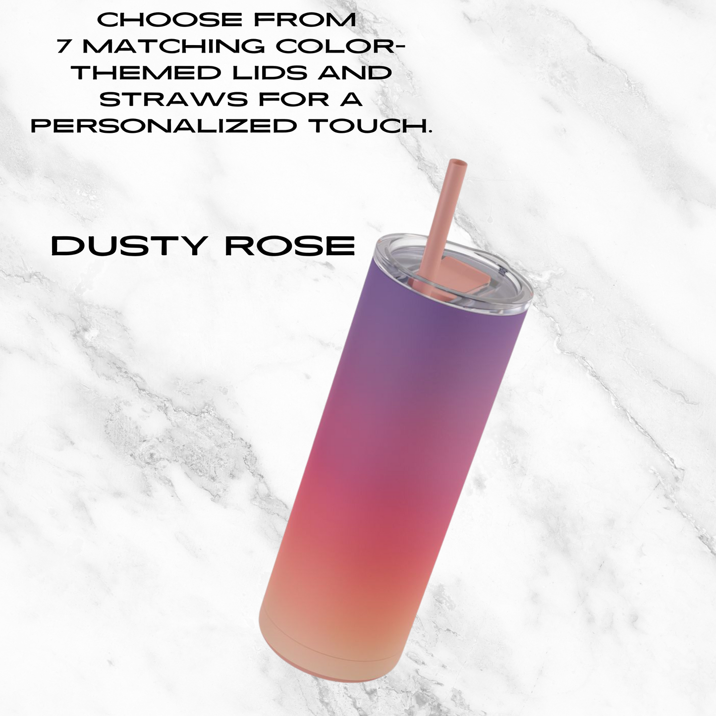 Sunset Haze 20oz Skinny Tumbler - With Straw
