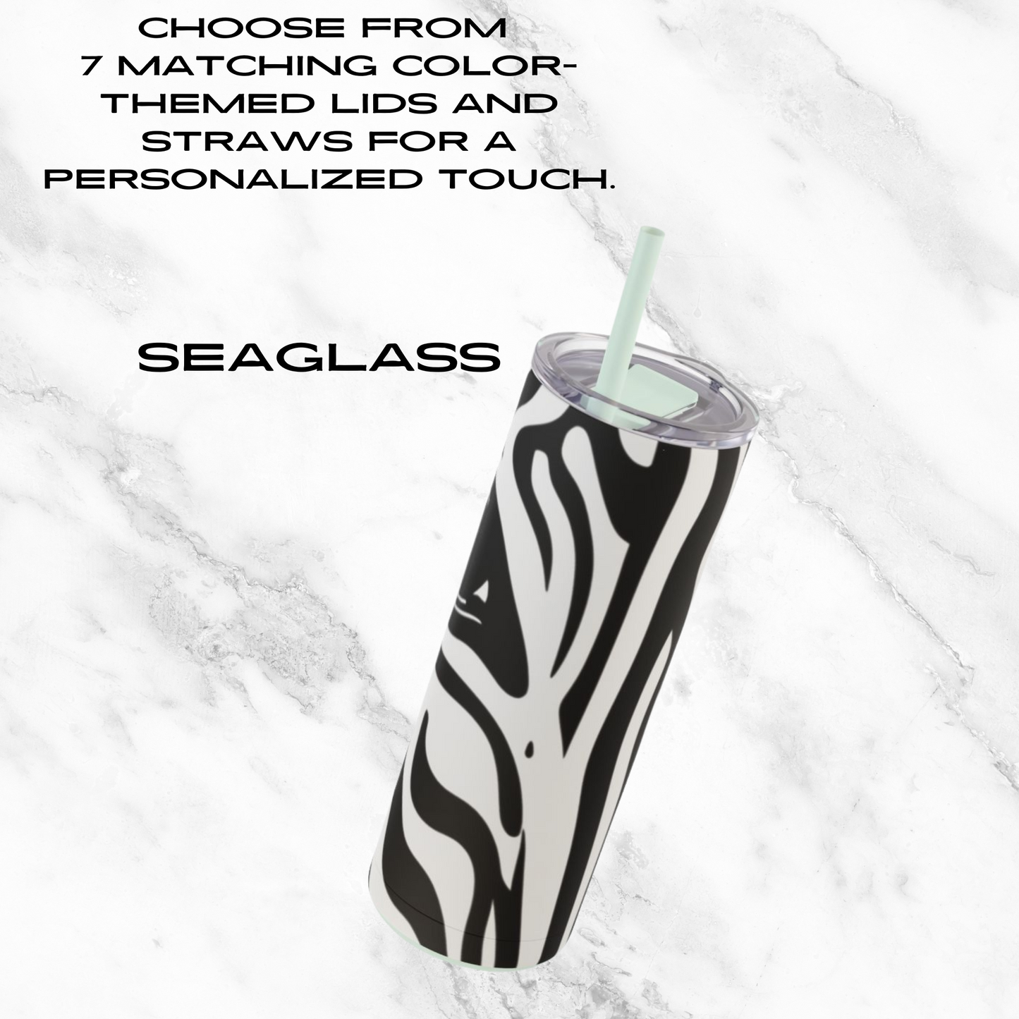 Wild Elegance 20oz Skinny Tumbler - With Straw