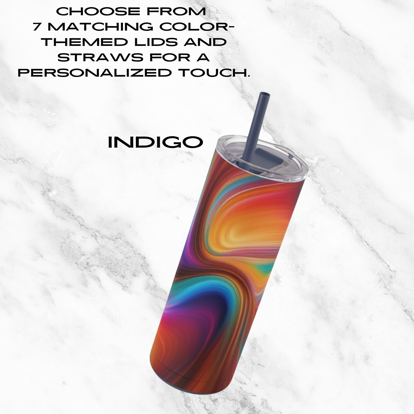 Color Surge 20oz Skinny Tumbler - With Straw