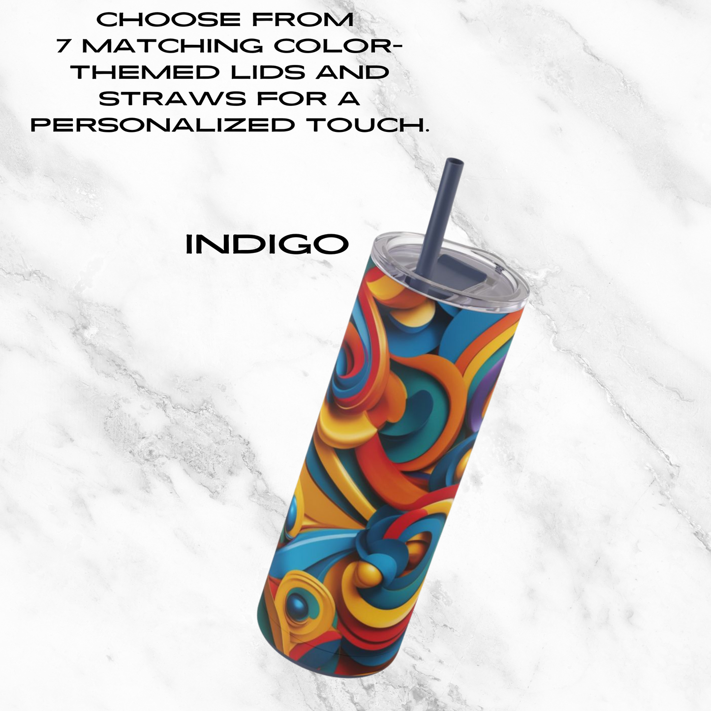 Swirl Fiesta 20oz Skinny Tumbler - With Straw