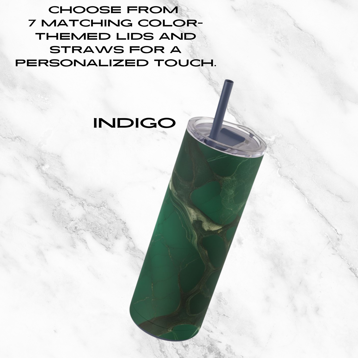 Emerald Web 20oz Skinny Tumbler - With Straw