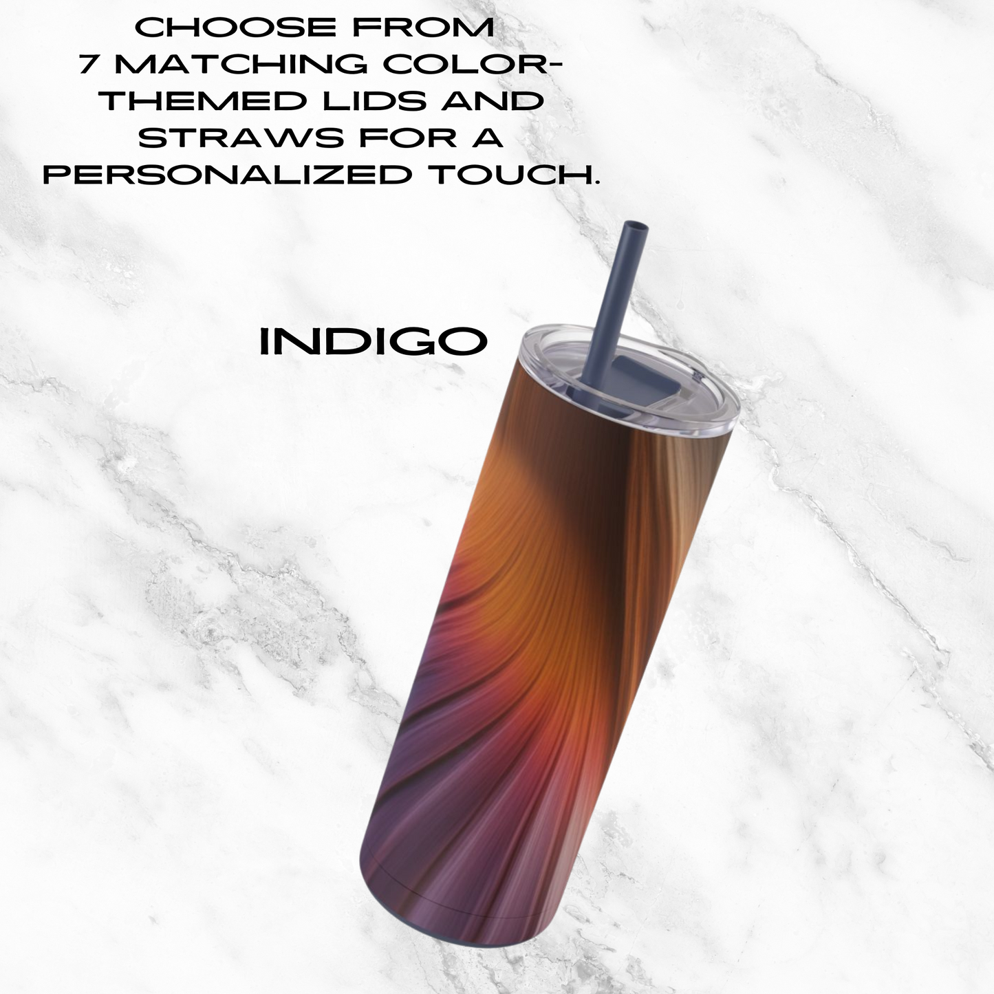 Radiant Swirl 20oz Skinny Tumbler - With Straw