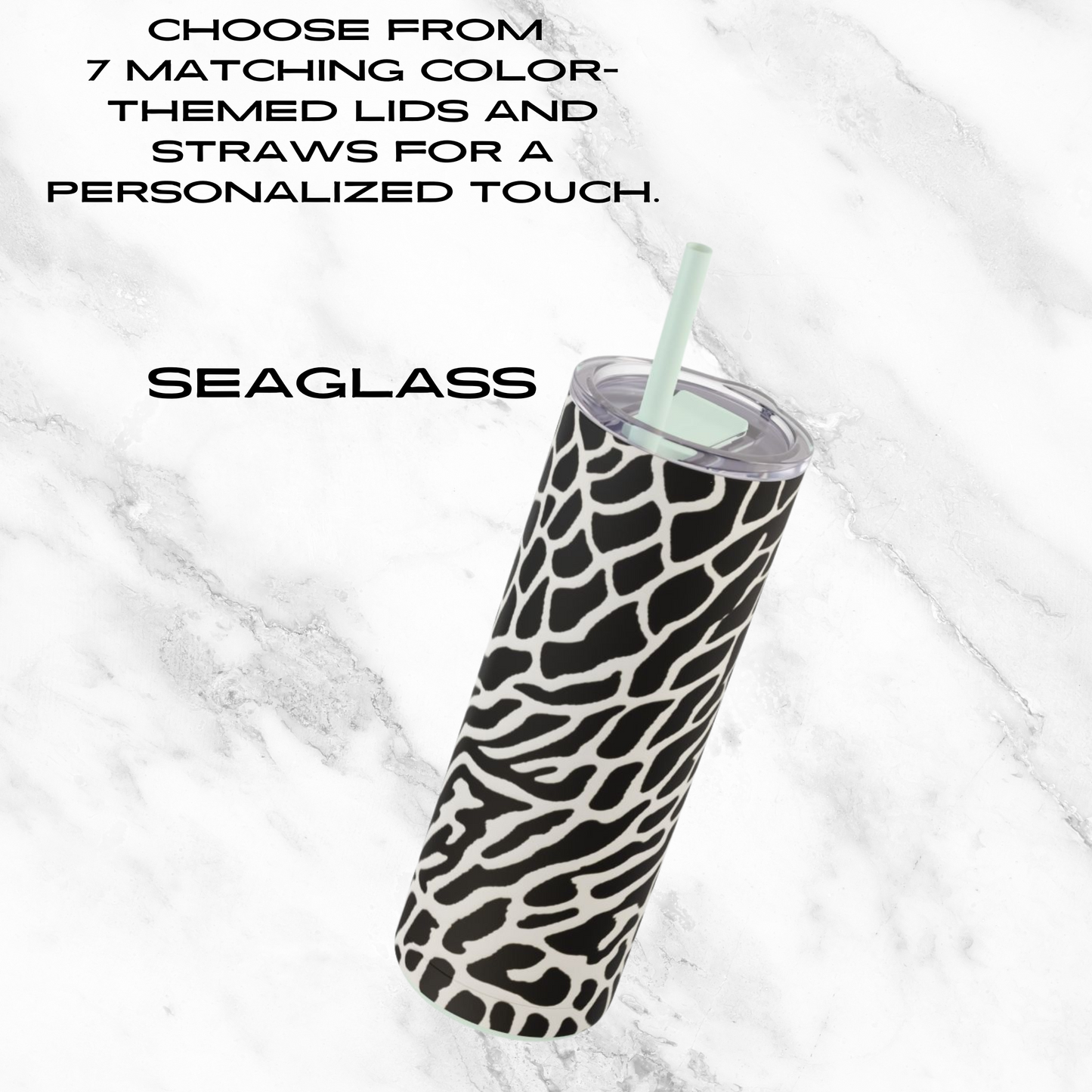 Monochrome Maze 20oz Skinny Tumbler - With Straw