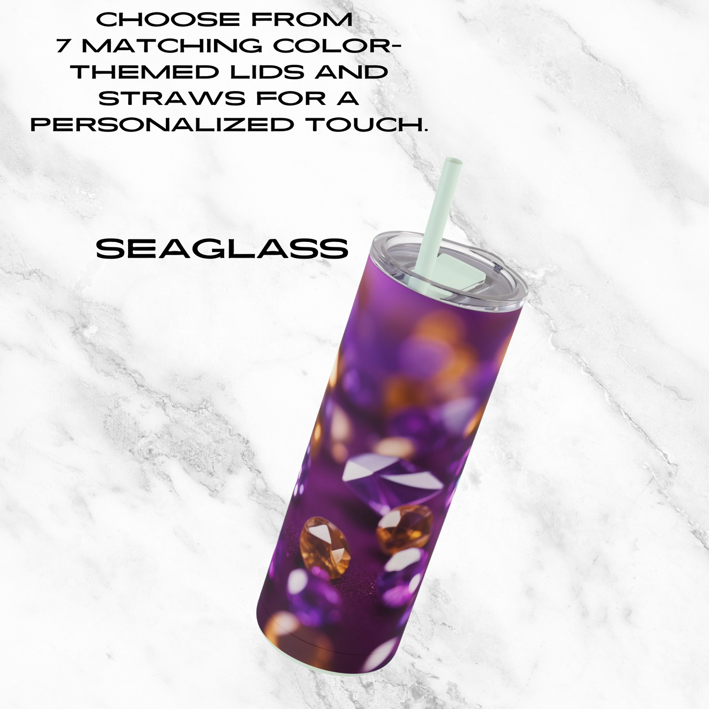 Amethyst Radiance 20oz Skinny Tumbler - With Straw