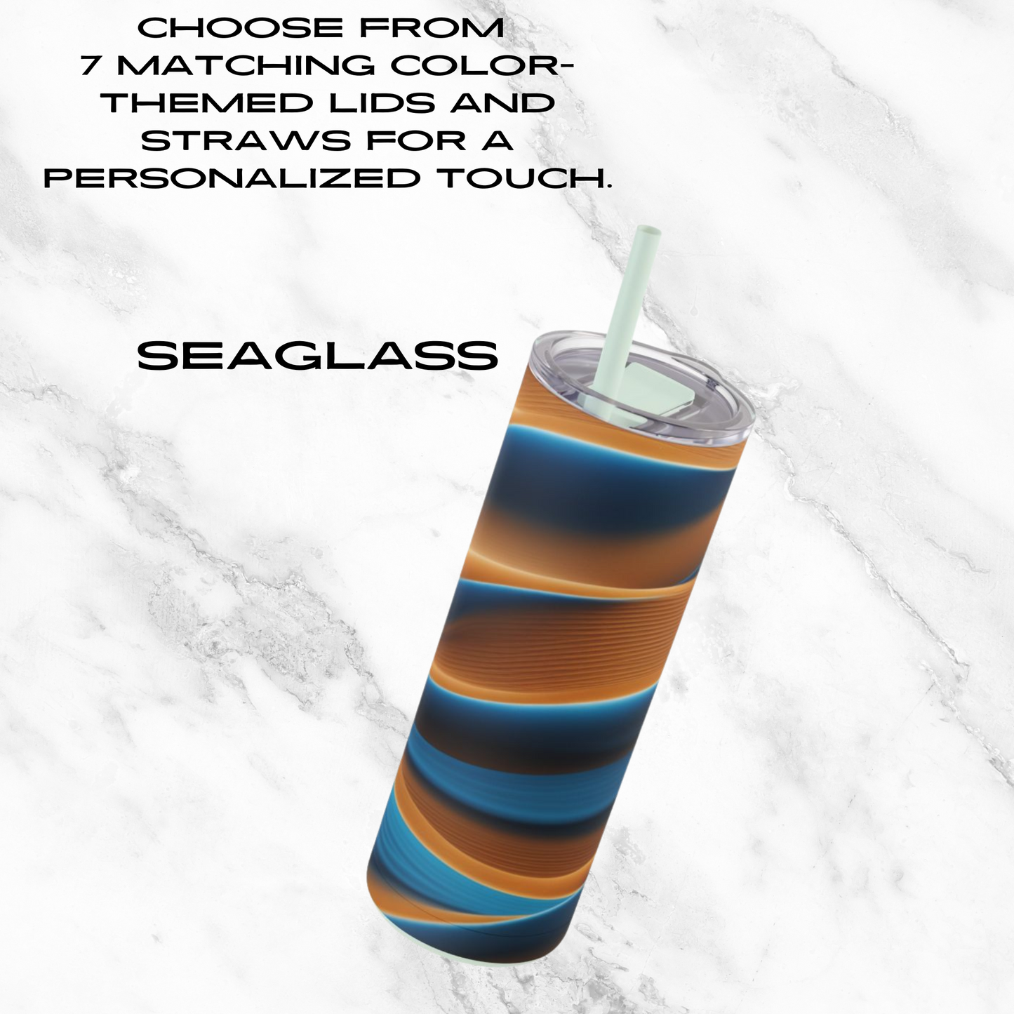 Desert Waves 20oz Skinny Tumbler - With Straw