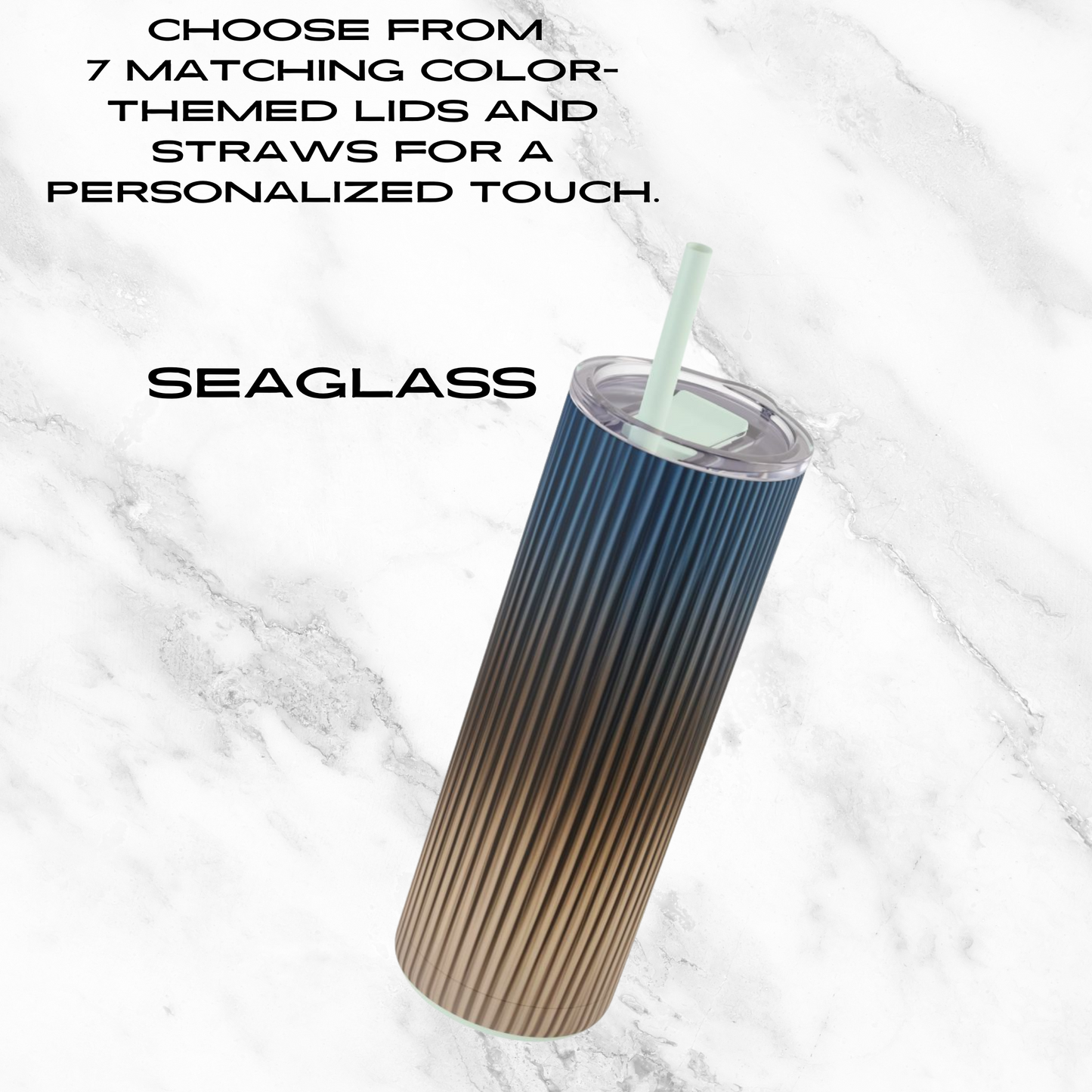 Ocean Bronze 20oz Skinny Tumbler - With Straw