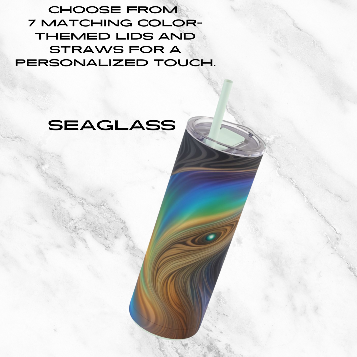 Nebula Swirl 20oz Skinny Tumbler - With Straw