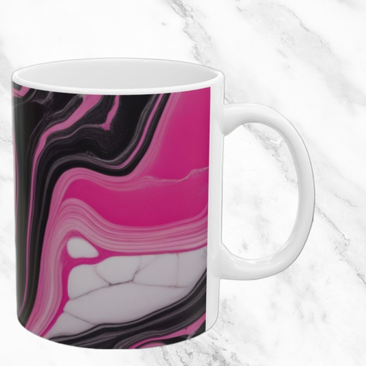 Pink Marble Rush 11oz Mug