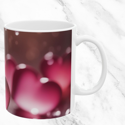 Romantic Heart Splash 11oz Mug