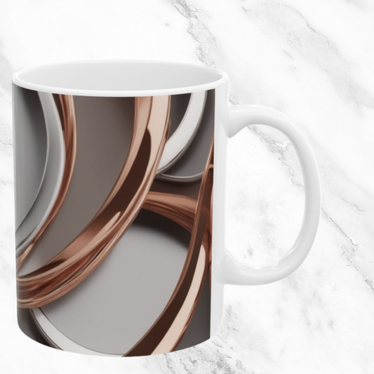 Rose Gold Waves 11oz Mug