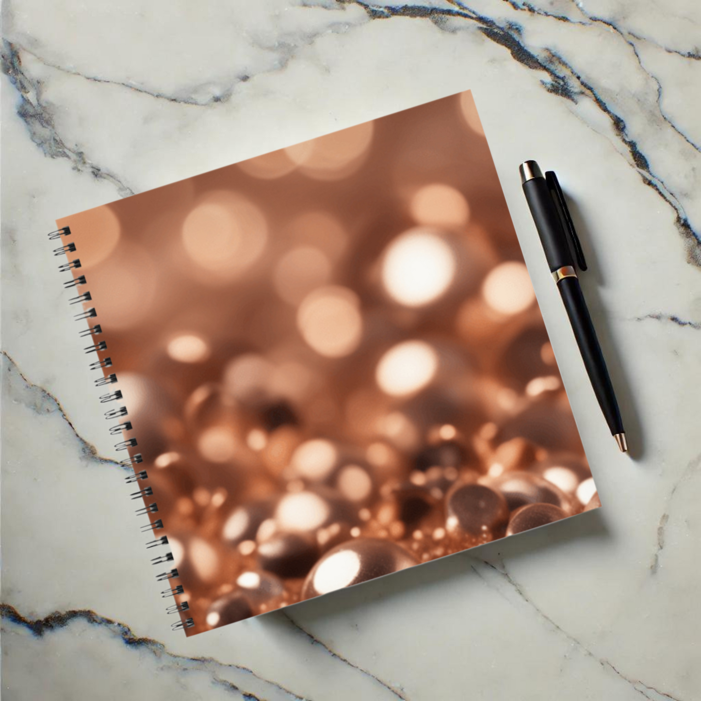 Copper Gleam 8.5" x 8.5" Hardcover Notebook