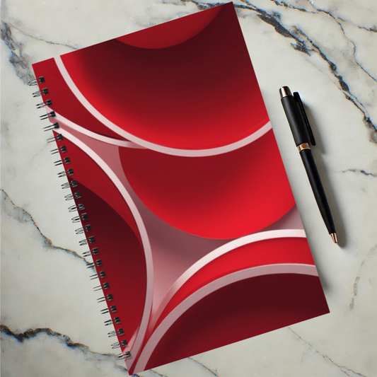 Crimson Curls 5.5"x8.5" Hardcover Notebook