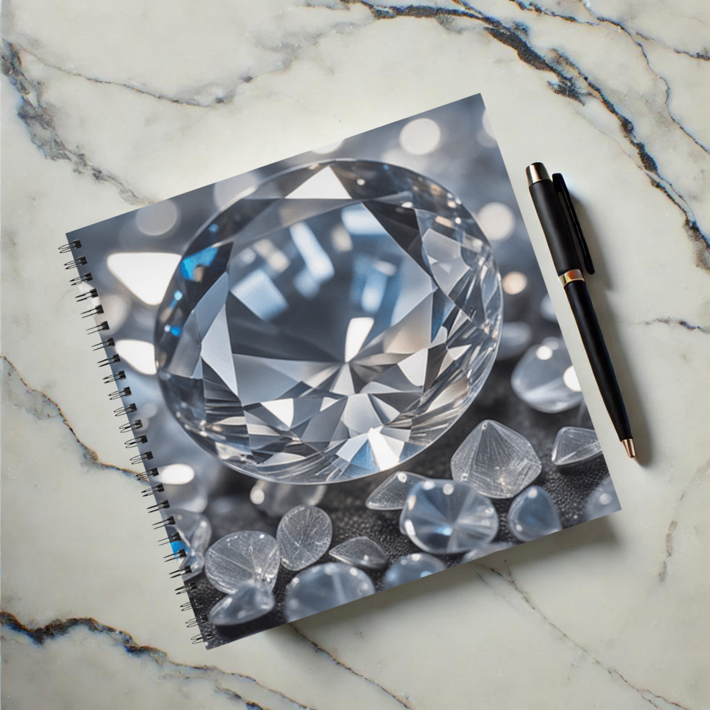 Diamond Cascade 8.5" x 8.5" Hardcover Notebook