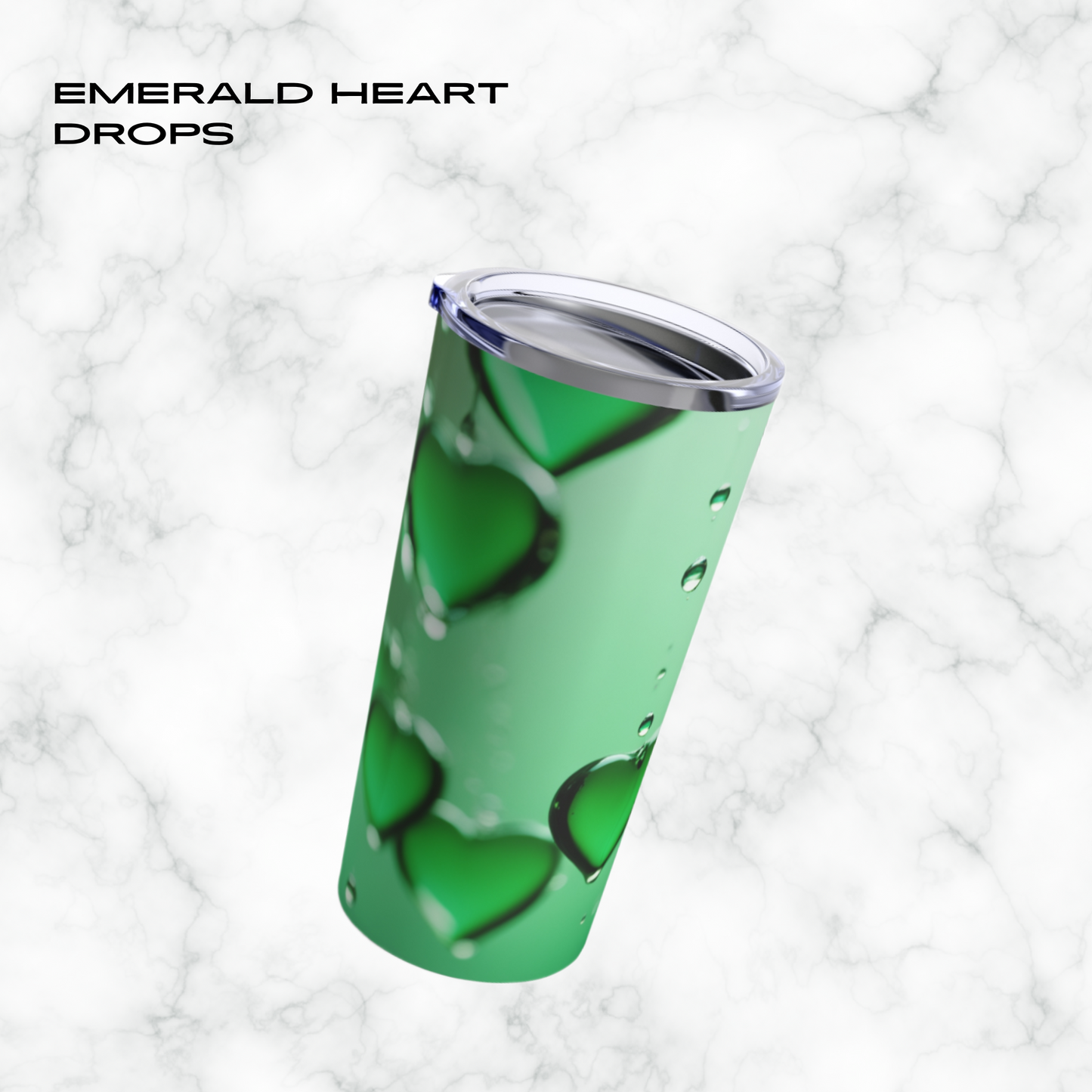 Emerald Heart Drops 20oz Tumbler