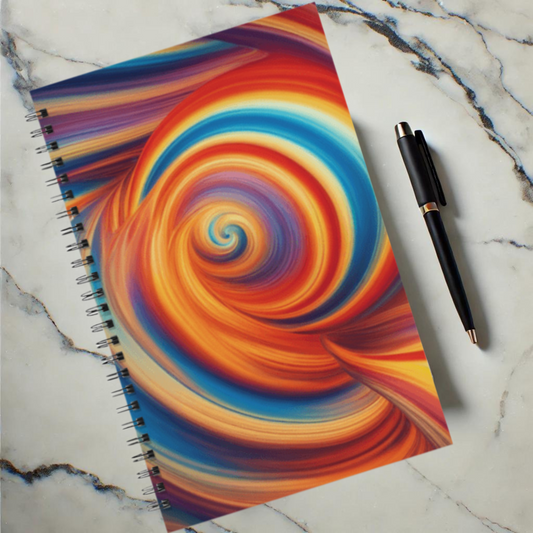 Fiery Vortex 5.5”x8.5" Hardcover Notebook