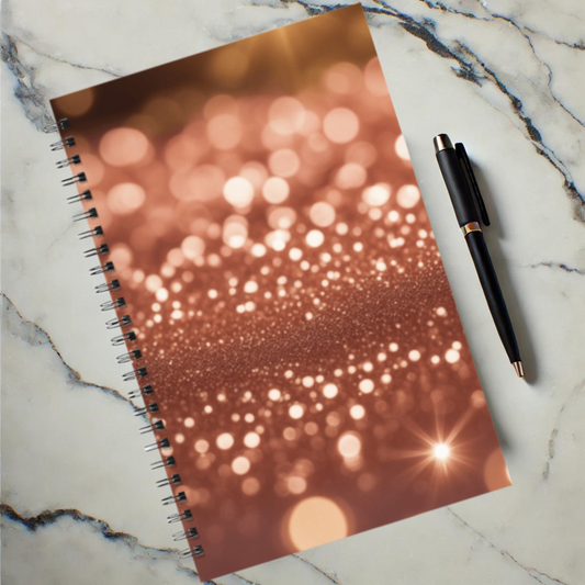 Glowing Stardust 5.5”x8.5" Hardcover Notebook