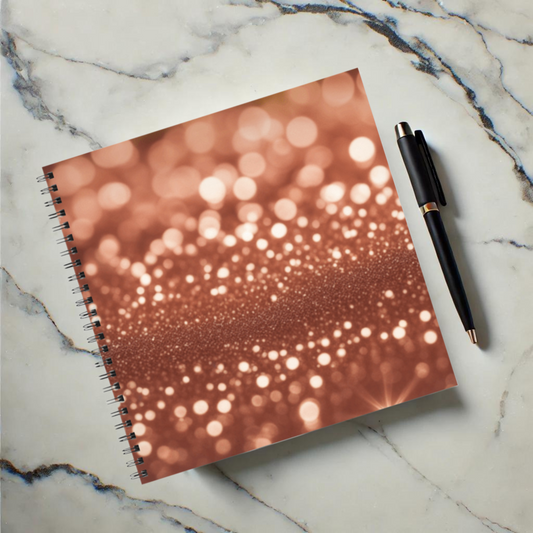 Glowing Stardust 8.5" x 8.5" Hardcover Notebook