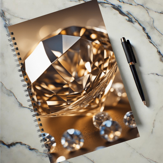 Golden Glimmer 5.5”x8.5" Hardcover Notebook