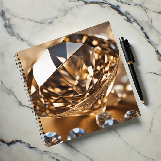 Golden Glimmer 8.5" x 8.5" Hardcover Notebook