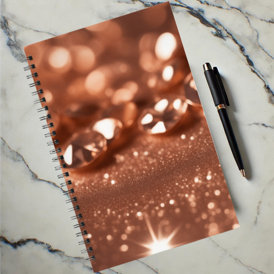 Golden Glimmer 5.5”x8.5" Hardcover Notebook