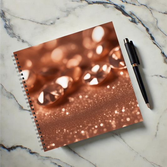 Golden Glimmer 8.5"x8.5" Hardcover Notebook