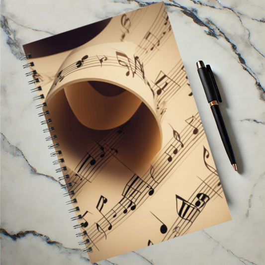 Golden Harmony 5.5'x8.5" Hardcover Notebook