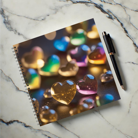Golden Love Glow 8.5"x8.5" Hardcover Notebook