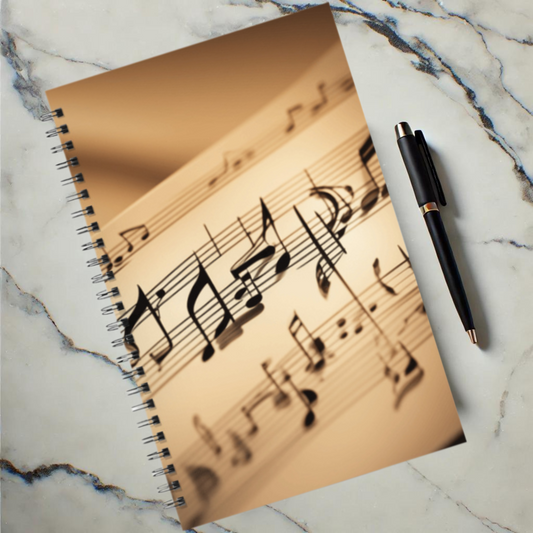 Harmonic Script 5.5”x8.5" Hardcover Notebook