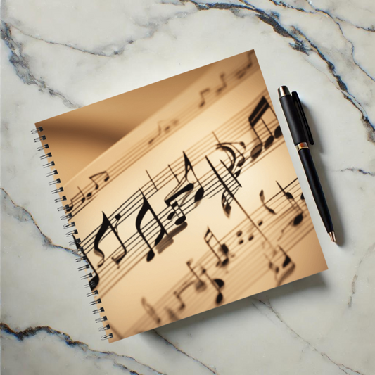 Harmonic Script 8.5"x8.5" Hardcover Notebook