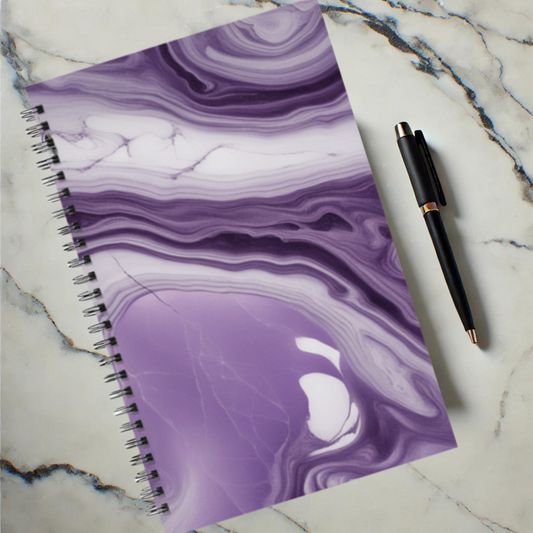 Lavender Swirl 5.5”x8.5" Hardcover Notebook