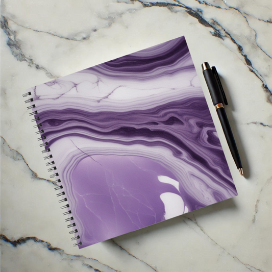 Lavender Swirl 8.5"x8.5" Hardcover Notebook