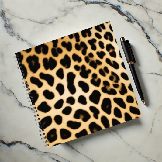 Leopard Luxe 8.5”x8.5” Hardcover Notebook