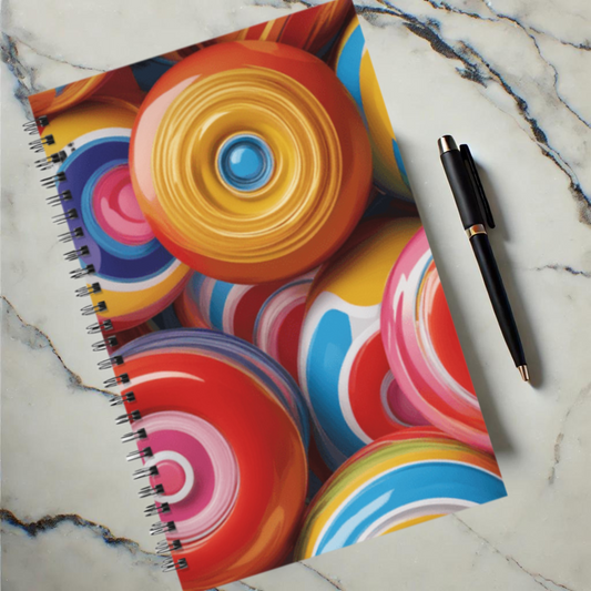 Lollipop Swirl 5.5”x8.5" Hardcover Notebook