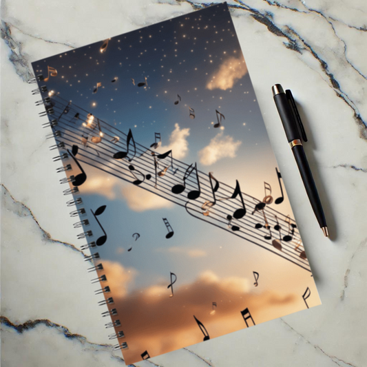 Musical Euphoria 5.5'x8.5" Hardcover Notebook