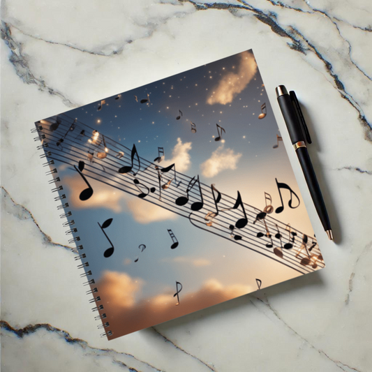 Musical Euphoria 8.5"x8.5" Hardcover Notebook