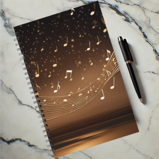 Musical Starlight 5.5”x8.5" Hardcover Notebook