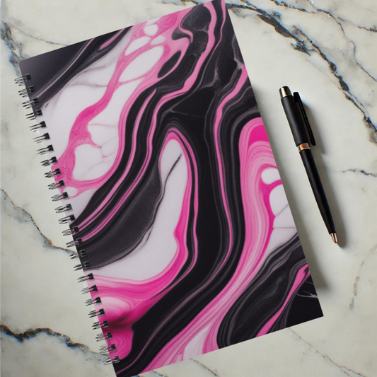 Pink Marble Rush 5.5"x8.5" Hardcover Planner