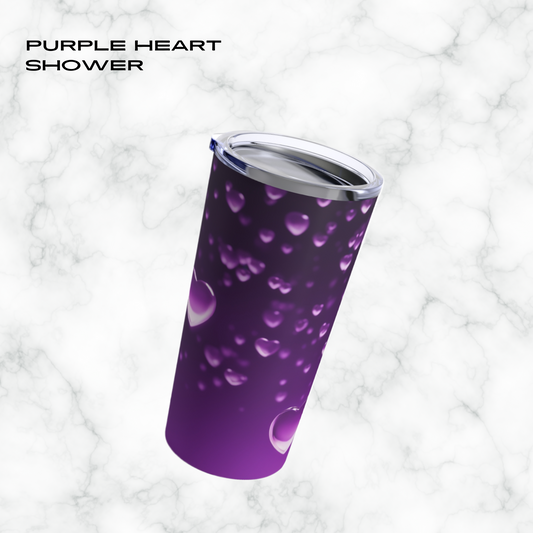 Purple Heart Shower 20oz Tumbler