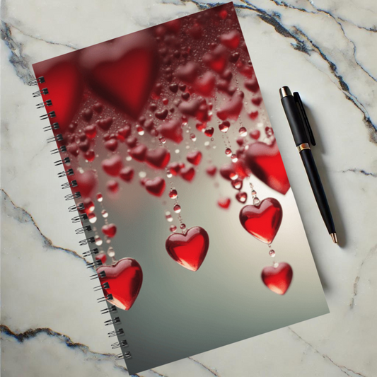 Red Heart Rain 5.5"x8.5" Hardcover Planner