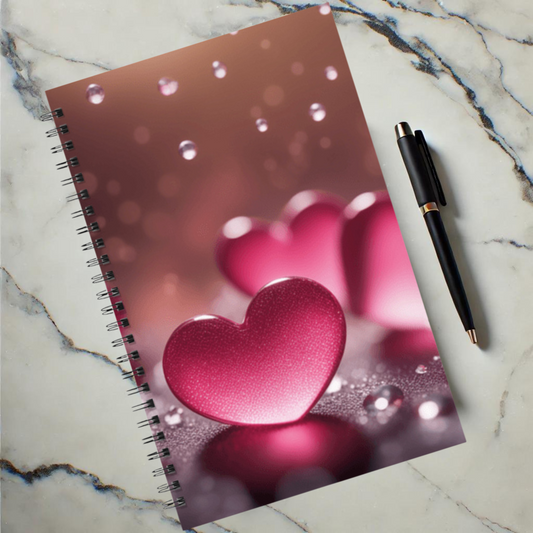 Romantic Heart Splash 5.5"x8.5" Hardcover Planner